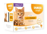 Iams Feline Delights Kitten Kyckling i Sås 12 x 85 g för katter