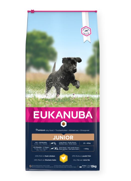 Eukanuba Canine Junior Large 15 kg för hundar