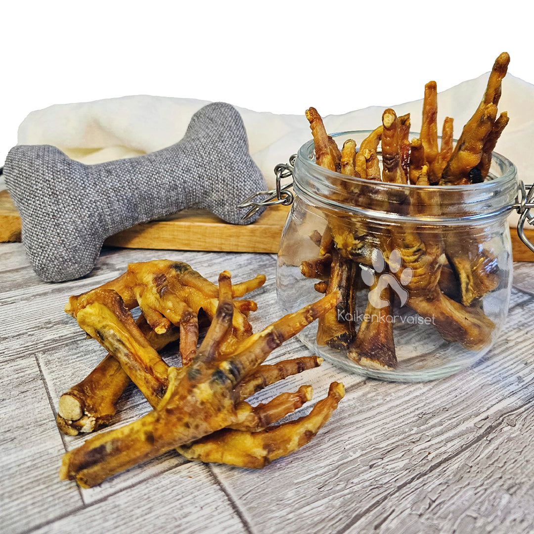 Kaikenkarvaiset Kycklingfötter 200 g