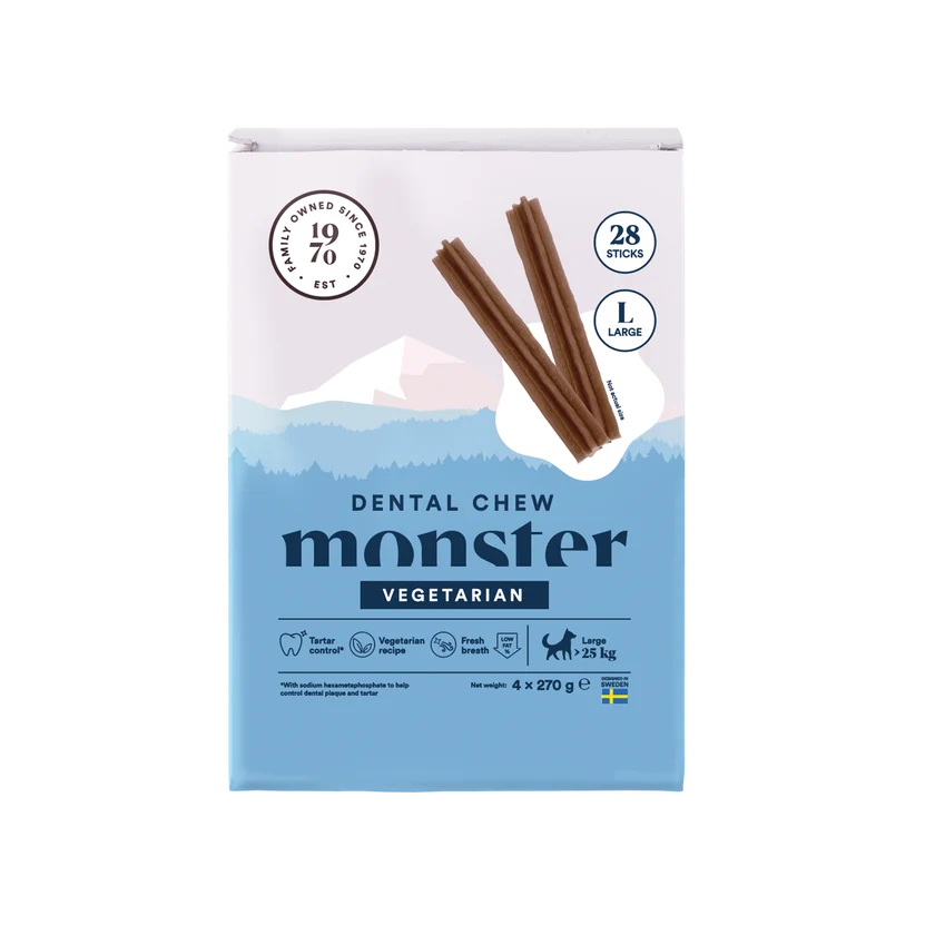 Monster Dental Chew Vegetarian L 28 st