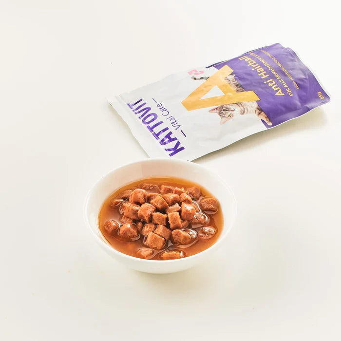 Kattovit Vital Care Anti Hairball lõhe ja linnastega märgtoit kassidele 24 x 85 g