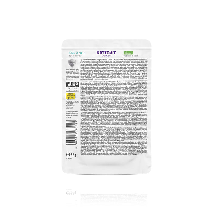 Kattovit Vital Care Hair & Skin Fjäderfä för katt 24 x 85 g