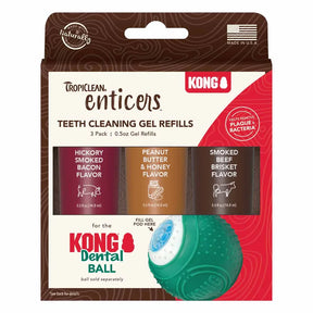 Kong Dental Ball Refills – Tropiclean tandrengöringsgel 3 st