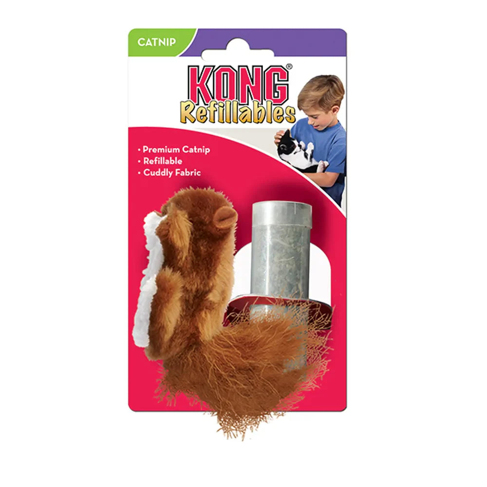 KONG Cat Refillable Squirrel with Catnip