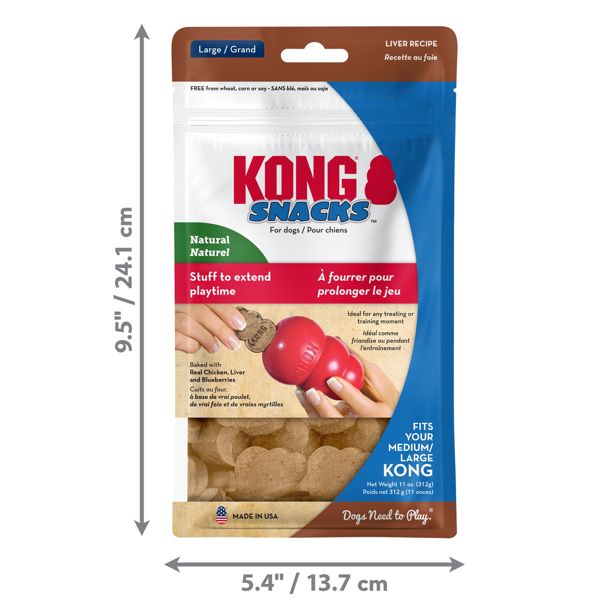 KONG Stuff'N Snacks Lever L 312 g för hundar