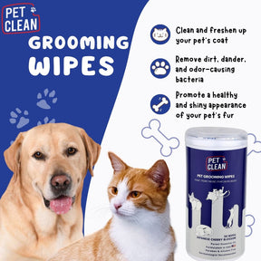 Pet Clean Grooming Wipes 50 pcs