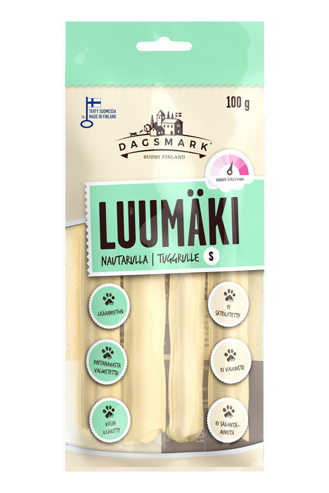 Dagsmark Luumäki nötrulle S 100 g för hundar