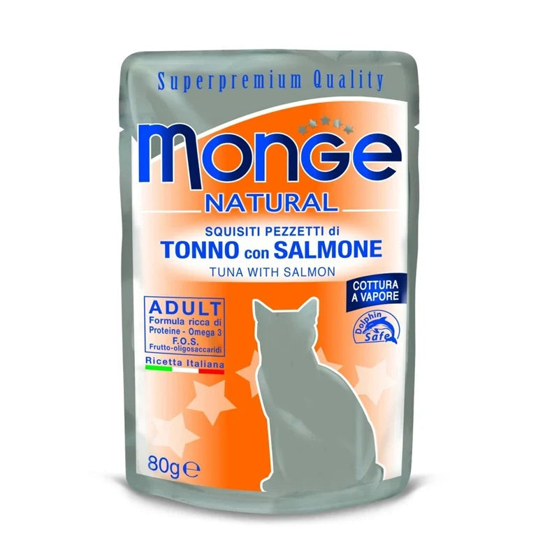 Monge Natural Tonfisk & Lax 80 g för katter
