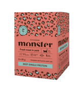 Monster Cat Pouches Adult Beef 8 x 85 g för katter