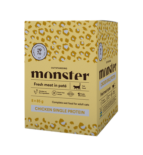 Monster Cat Pouches Adult Chicken 8 x 85 g för katter