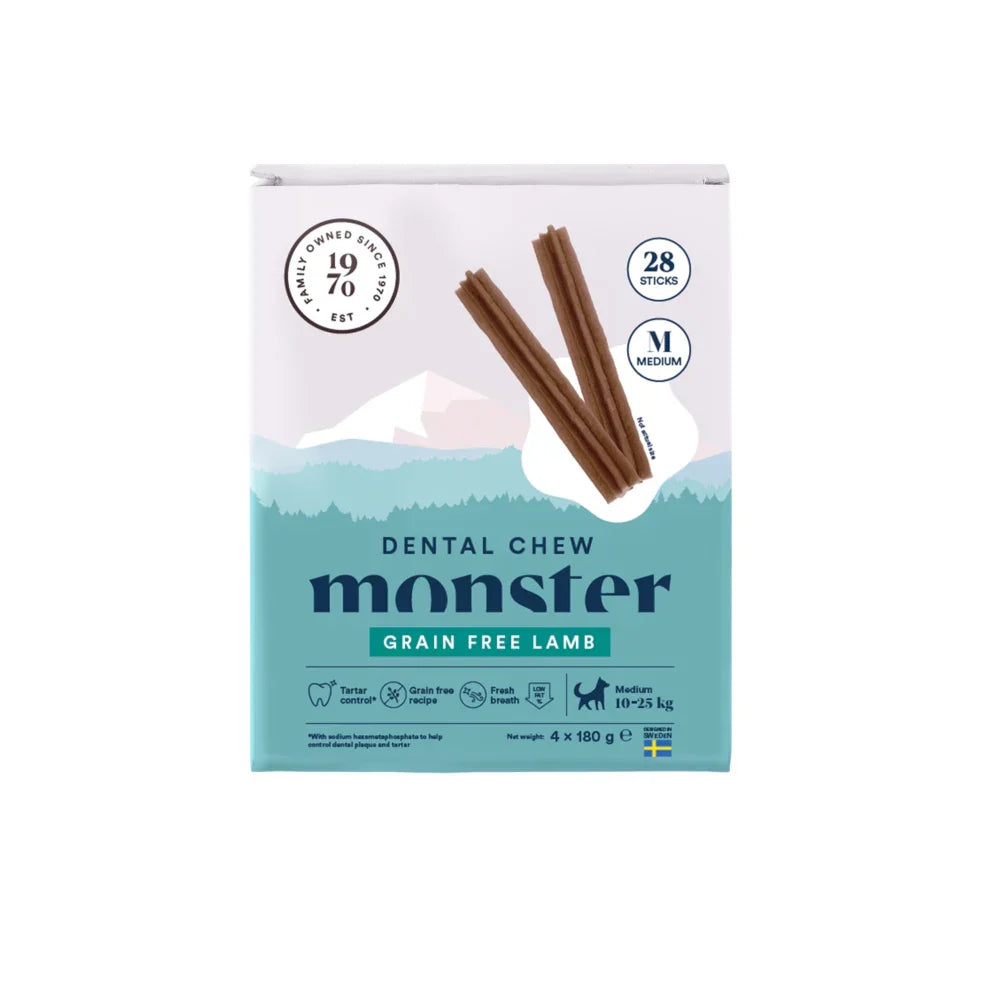 Monster Dental Chew grain free lamb tuggpinne för hund