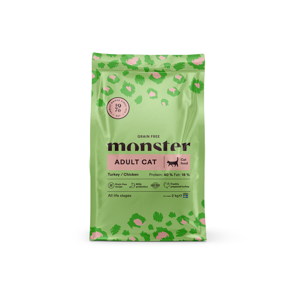 Monster Cat Grain Free Adult Turkey-Chicken Kattmat