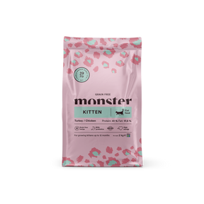 Monster Cat Grain Free Kitten Turkey-Chicken 2 kg för kattungar