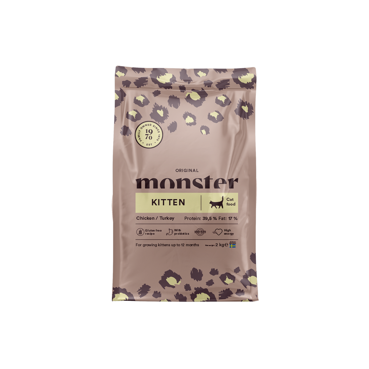 Monster Cat Original Kitten Chicken-Turkey 2 kg för katter
