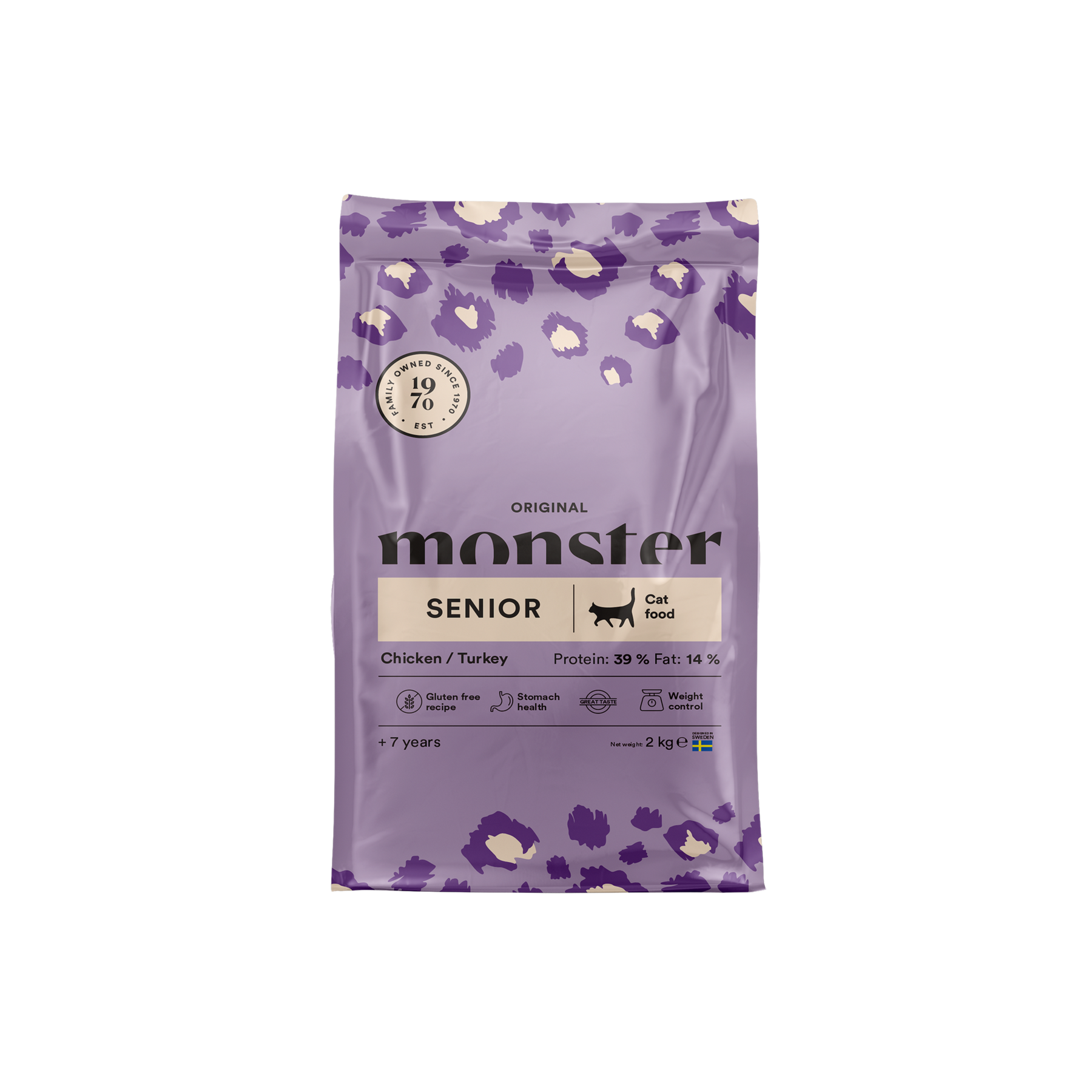 Monster Cat Original Senior kyckling-kalkon 400 g för äldre katter
