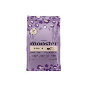 Monster Cat Original Senior kyckling-kalkon 400 g för äldre katter