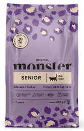 Monster Cat Original Senior kyckling-kalkon 400 g för äldre katter