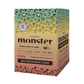 Monster Cat Pouches Adult Multipack Meat Lover 8 x 85 g för katter