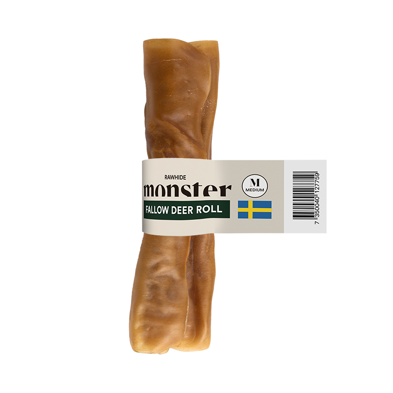 Monster Rawhide Fallow Deer Medium Roll 1 st