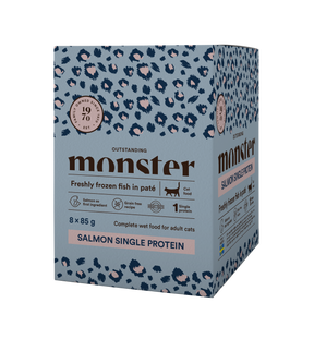Monster Cat Pouches Adult Salmon 8 x 85 g för katter