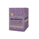 Monster Cat Pouches Senior Chicken-Turkey 8 x 85 g för katter