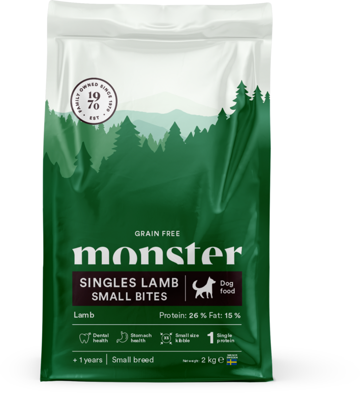 Monster Dog Grain Free Singles Lamb Small Breed 2 kg för hundar