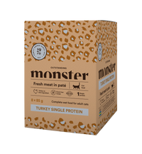 Monster Cat Pouches Adult Turkey 8 x 85 g