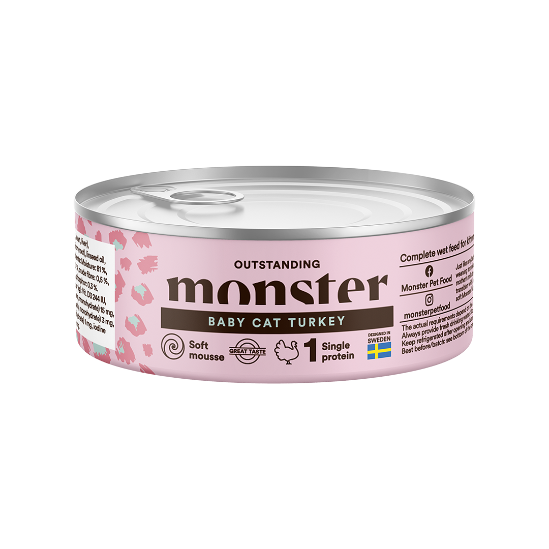 Monster Cat Baby Mousse 100 g för kattungar