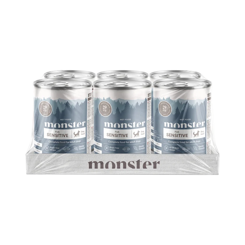 Monster Dog Adult Sensitive Fish 6 x 400 g