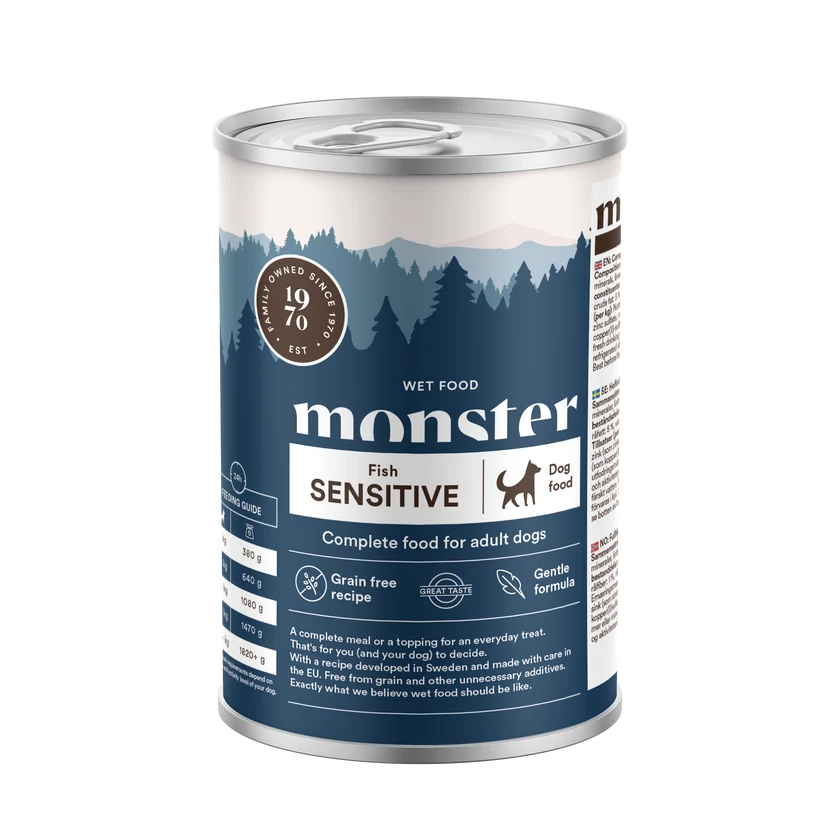Monster Dog Adult Sensitive Fish 400 g