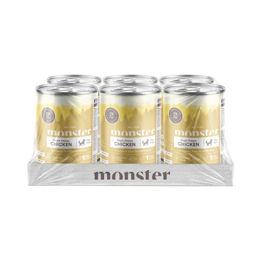 Monster Dog Adult Single Protein Chicken 6 x 400 g