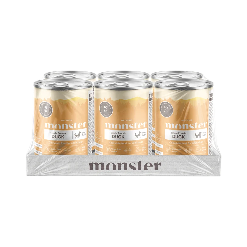 Monster Dog Adult Single Protein Duck 6 x 400 g