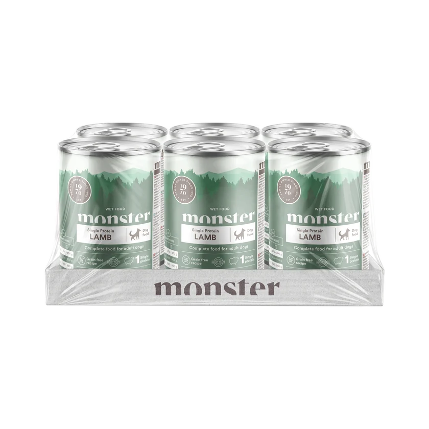 Monster Dog Adult Single Protein Lamb 6 x 400 g
