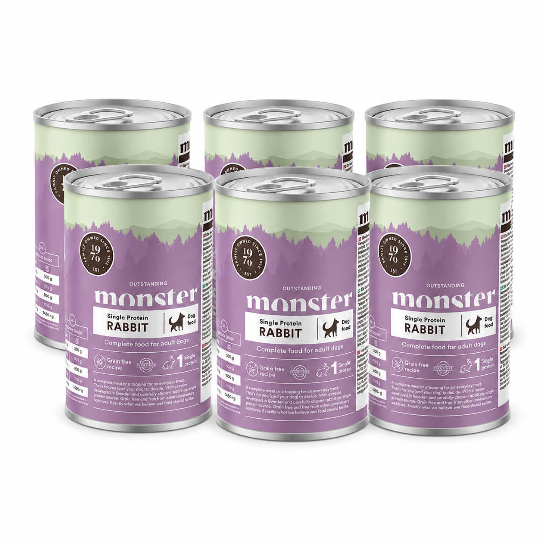 Monster Dog Adult Single Protein Rabbit 6 x 400 g