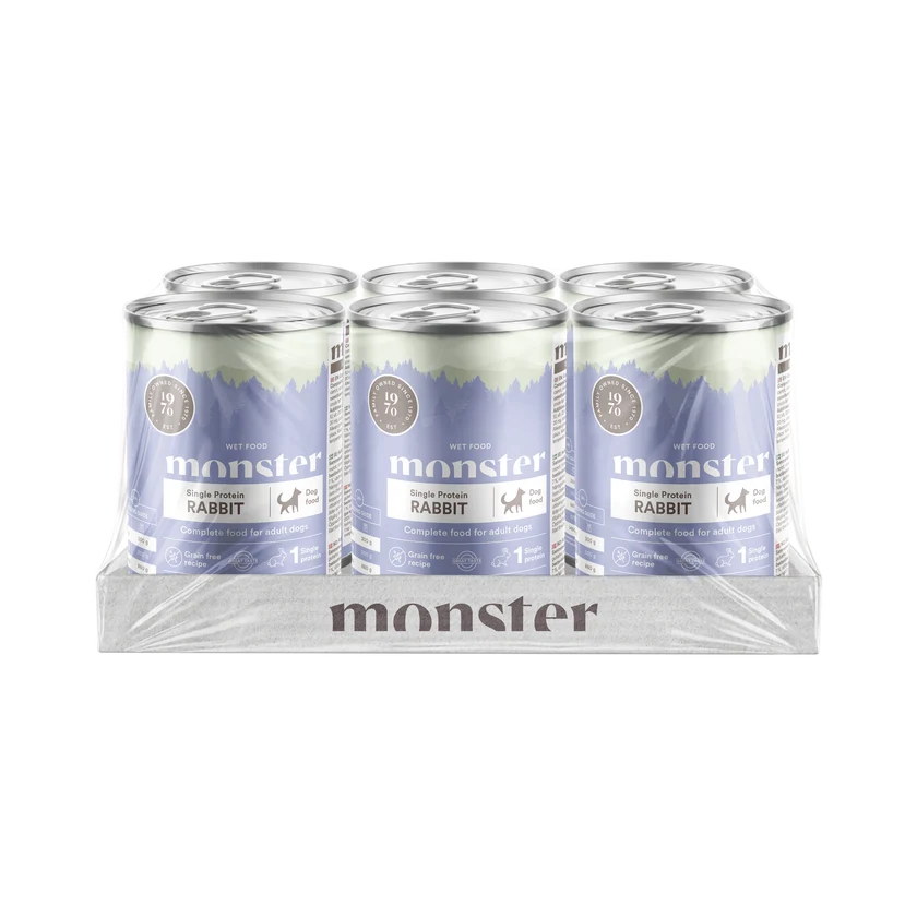 Monster Dog Adult Single Protein Rabbit 6 x 400 g
