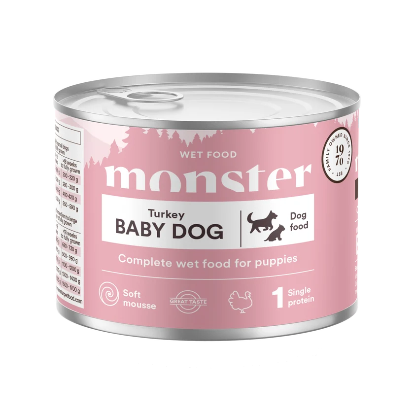 Monster Dog Baby Mousse 190 g för hundar