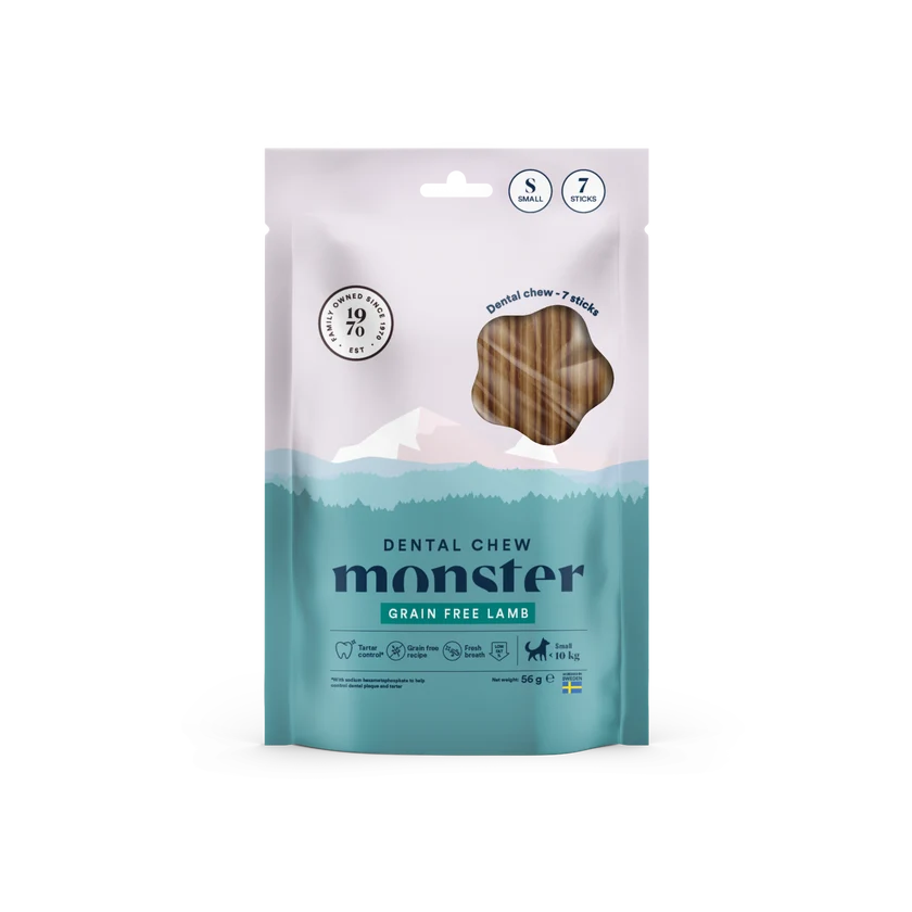 Monster Dental Chew Grain Free Lamb Stick S for dogs