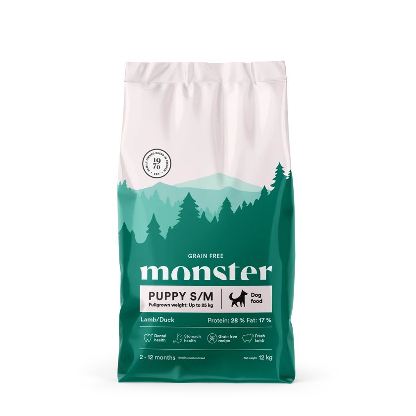 Monster Dog Grain Free Puppy S/M Lamb-Duck Valpfoder