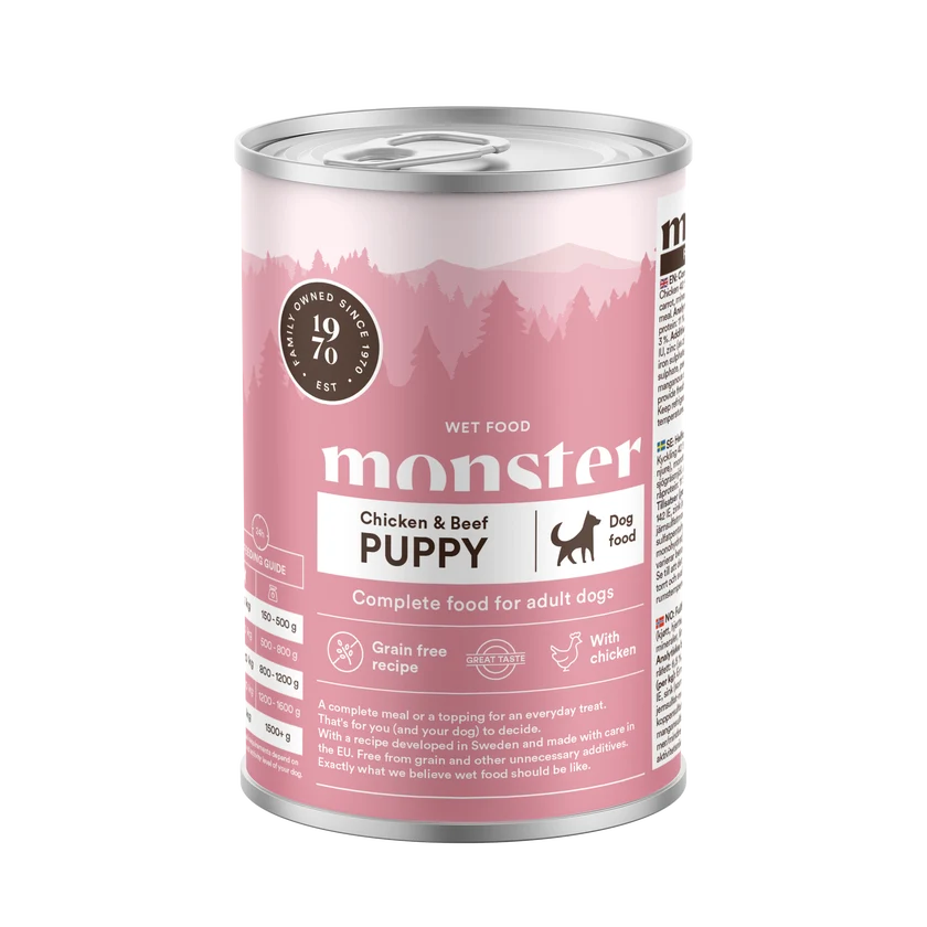 Monster Dog Puppy Chicken-Beef 400 g