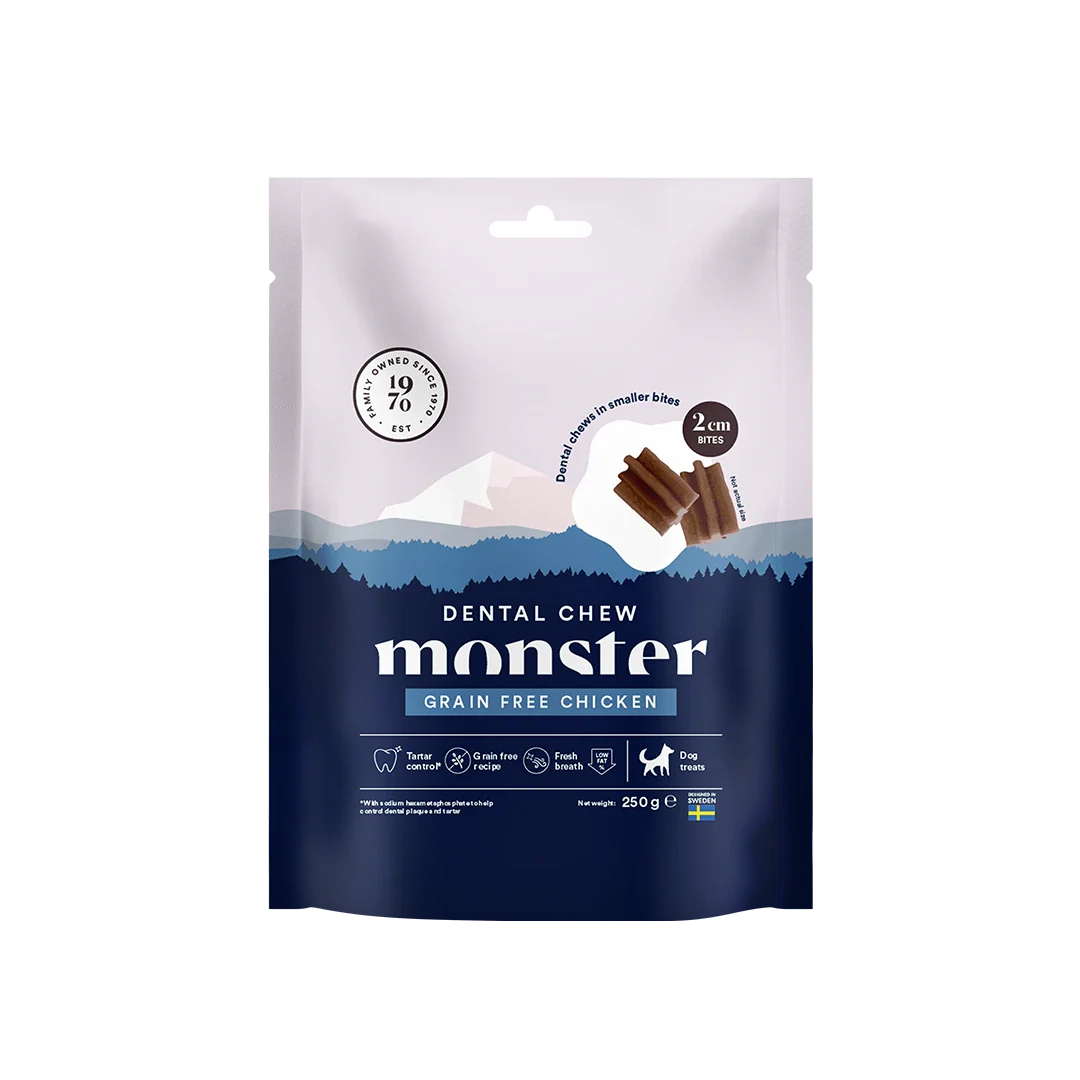 Monster Dental Bites kyckling 250 g för hundar