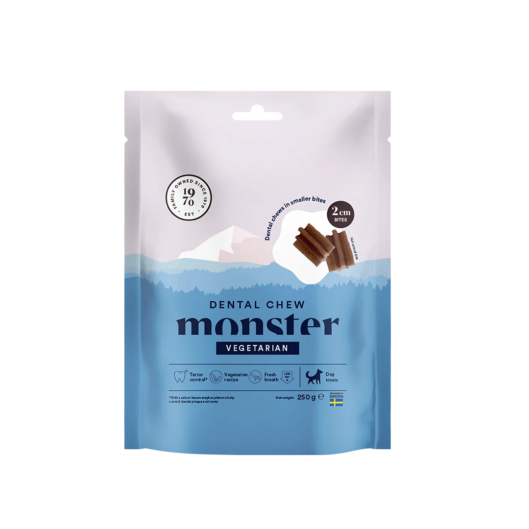 Monster Dental Bites vegetarisk 250 g för hundar