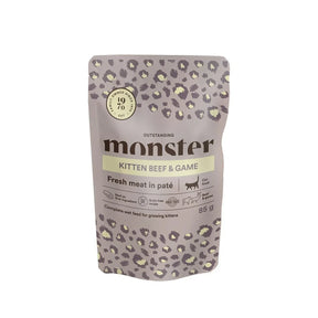Monster Cat Pouches Kitten Beef-Game 85 g för kattungar