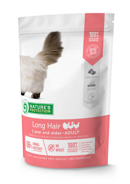 Nature's Protection Long Hair Poultry for cats 400 g
