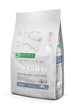 Nature's Protection Superior Care White Dogs Adult Small & Mini med vit fisk för hundar 