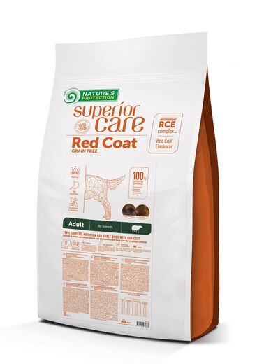 Nature's Protection Superior Care Red Coat Adult All Breeds lamm för hundar 10 kg