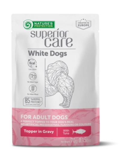 Nature's Protection Superior Care White Adult All Breeds tonfisk för hundar 24 x 70 g