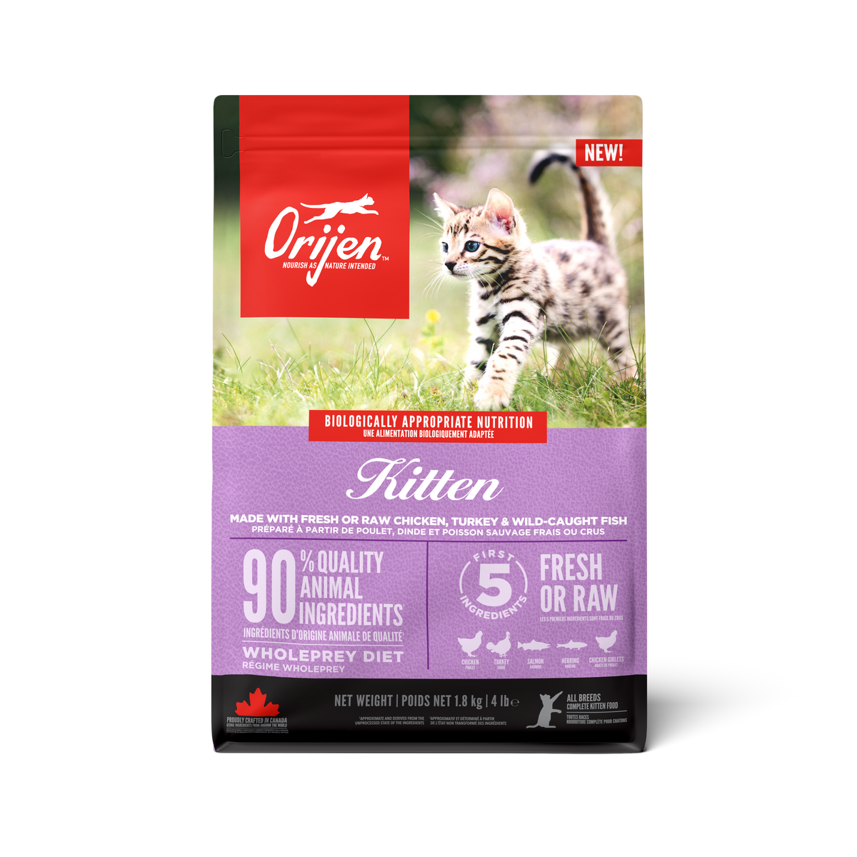 Orijen Kitten torrfoder 1,8 kg för kattungar