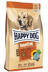 Happy Dog NaturCroq Rind & Reis 15 kg för hundar