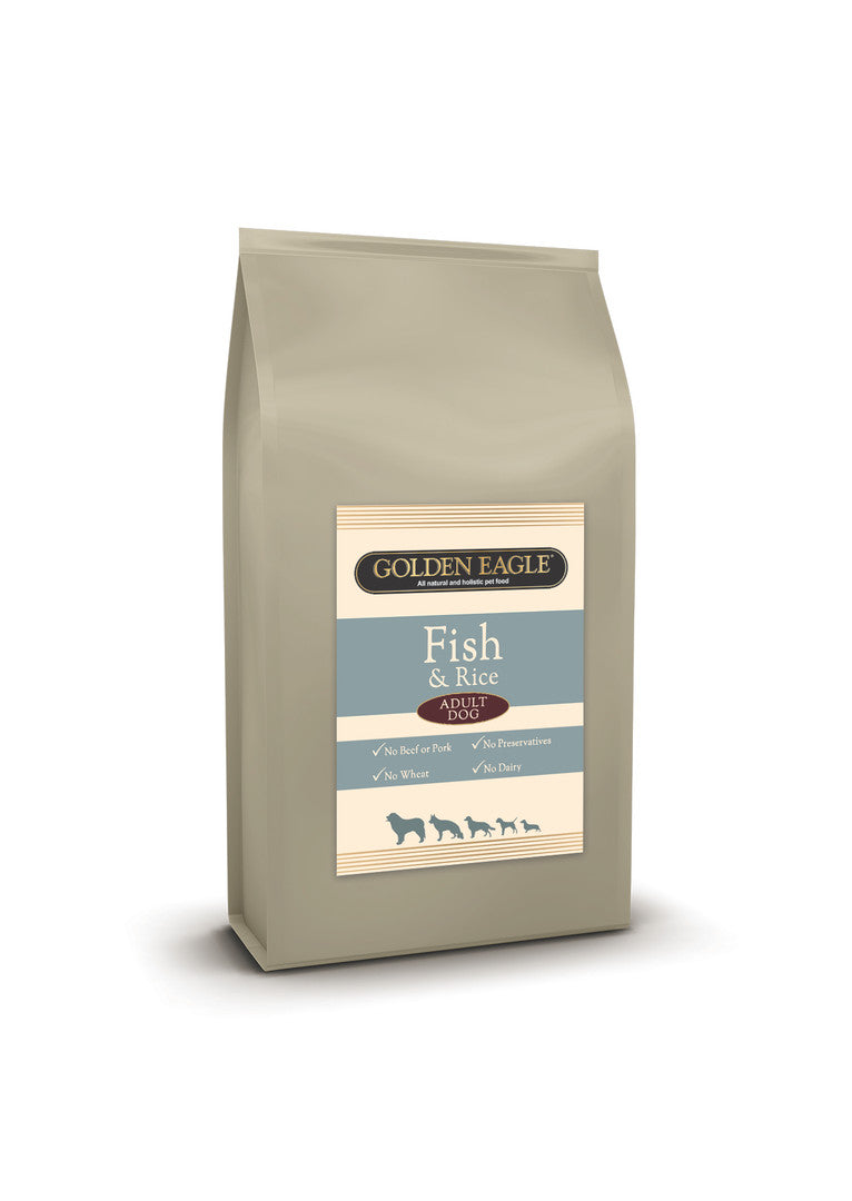Golden Eagle Naturally Grainfree Hypoallergenic vit fisk & ris för hundar 1,5 kg