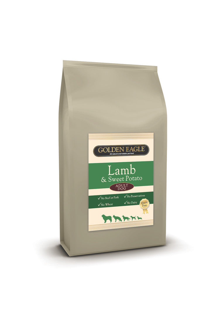 Golden Eagle Naturally Grainfree Hypoallergenic lamm & sötpotatis för hundar 10 kg